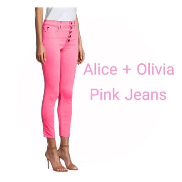 Alice + Olivia • Pink Jeans - Picture 1 of 10